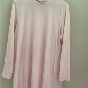 This is a long sleeve tunic in soft pink